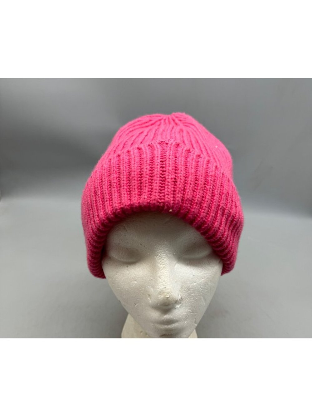 Pink Ribbed Knit Beanie Hat By H&M One Size Unisex